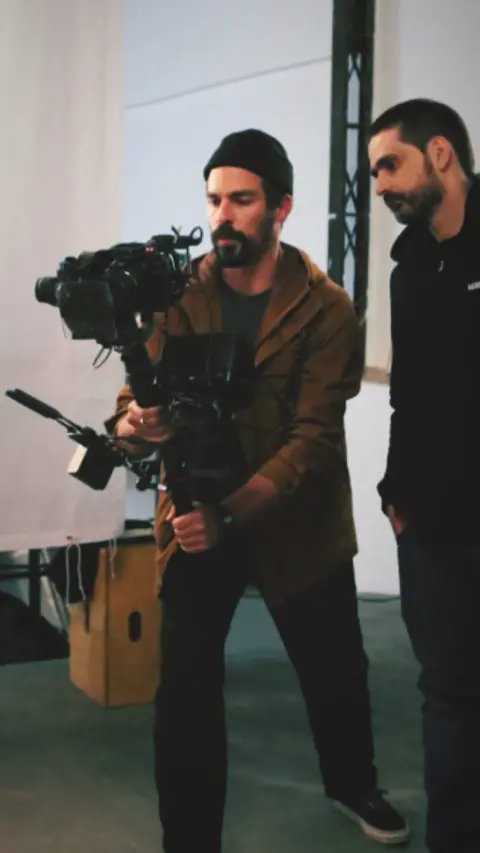 Eduardo Auricchio on set