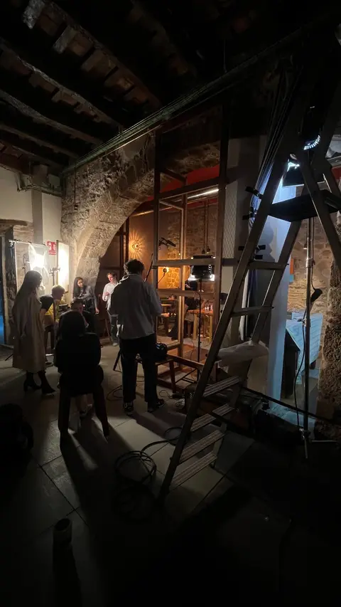 Eduardo Auricchio on set