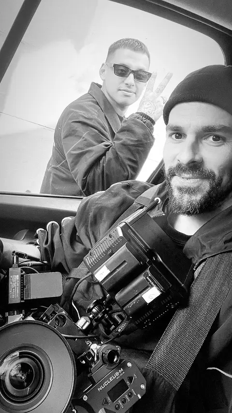 Eduardo Auricchio on set