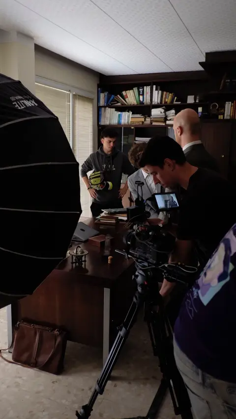 Eduardo Auricchio on set