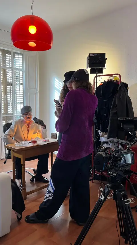 Eduardo Auricchio on set