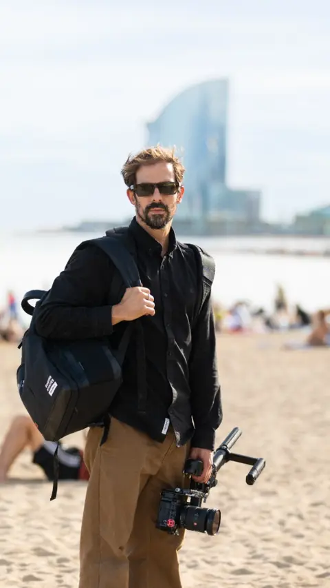 Eduardo Auricchio on set