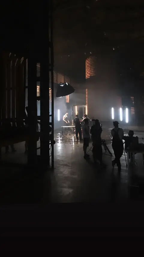 Eduardo Auricchio on set