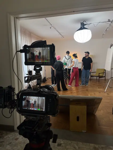 Eduardo Auricchio on set