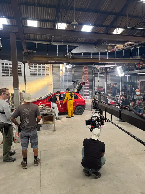 Eduardo Auricchio on set