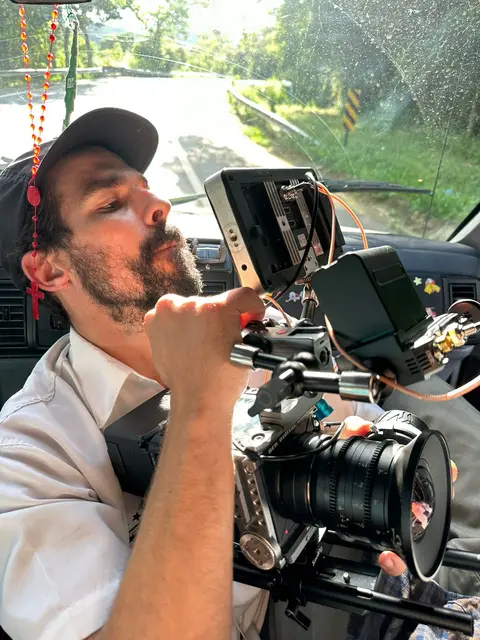 Eduardo Auricchio on set